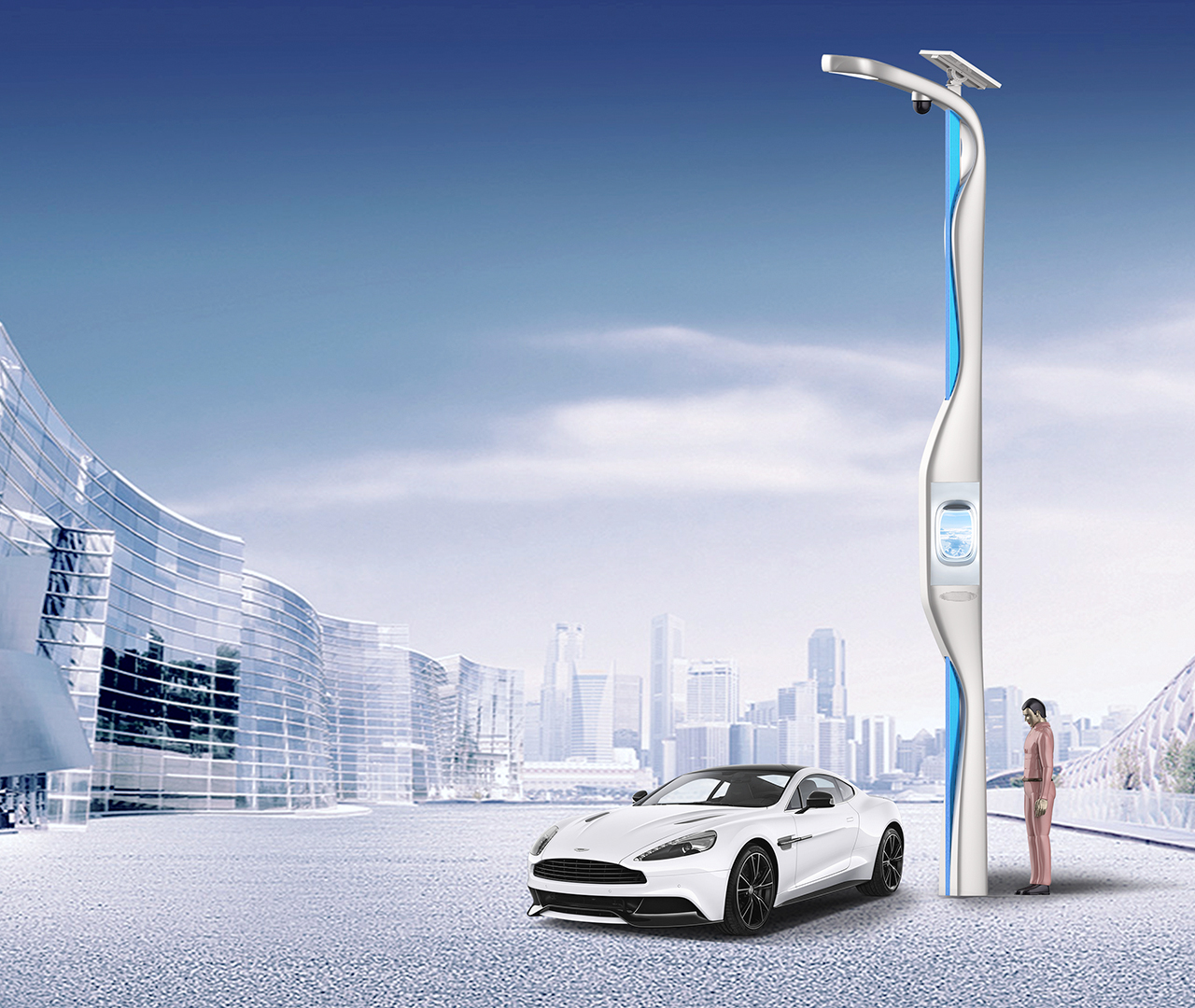 太阳能型智慧道路路灯